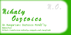 mihaly osztoics business card